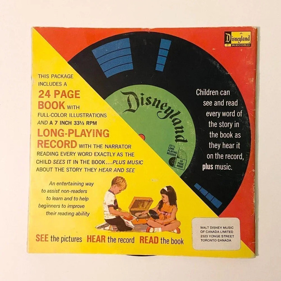 Vintage 1971 Disney Treasure Island  7 Inch Record and Book - Picture 2 of 14
